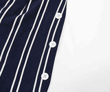 Perfee Striped Slit Wide Leg Pants elegancydose