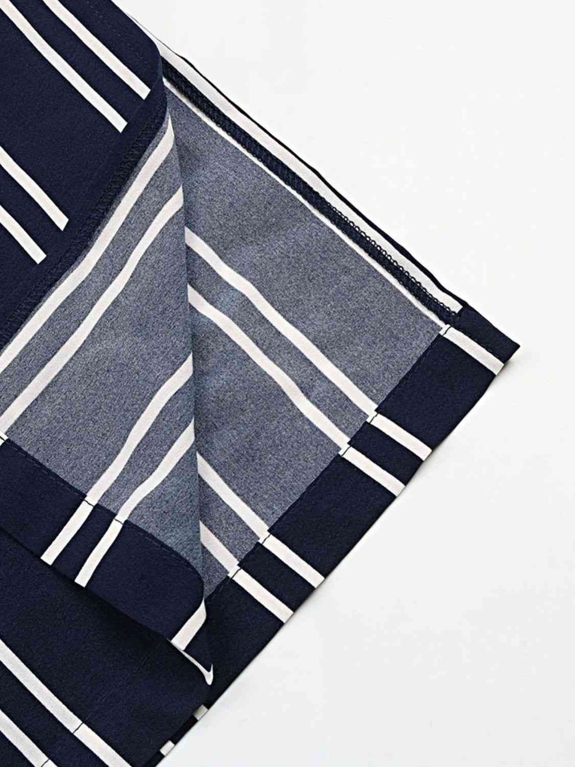 Perfee Striped Slit Wide Leg Pants elegancydose