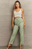 Perfee Tie Waist Long Pants elegancydose