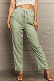 Perfee Tie Waist Long Pants elegancydose