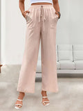 Perfee Tied Wide Leg Pants with Pockets elegancydose