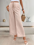 Perfee Tied Wide Leg Pants with Pockets elegancydose
