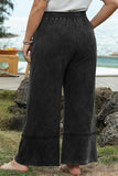 Plus Size Drawstring Wide Leg Pants elegancydose