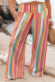 Plus Size Striped Wide Leg Pants elegancydose