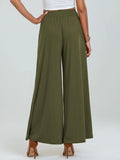 Pocketed Elastic Waist Wide Leg Pants elegancydose
