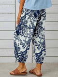 Printed Tied Cropped Pants elegancydose