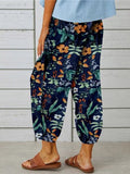 Printed Tied Cropped Pants elegancydose