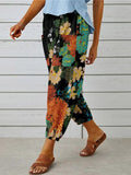 Printed Tied Cropped Pants elegancydose