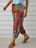 Printed Tied Cropped Pants elegancydose