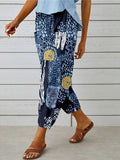 Printed Tied Cropped Pants elegancydose