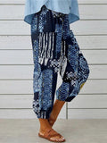 Printed Tied Cropped Pants elegancydose