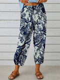 Printed Tied Cropped Pants elegancydose