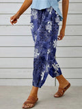 Printed Tied Cropped Pants elegancydose