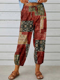 Printed Tied Cropped Pants elegancydose