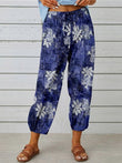 Printed Tied Cropped Pants elegancydose