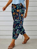 Printed Tied Cropped Pants elegancydose
