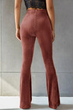 Ribbed High Waist Flare Pants elegancydose