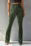 Ribbed High Waist Flare Pants elegancydose