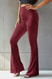 Ribbed High Waist Flare Pants elegancydose