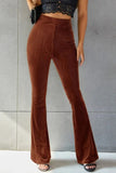Ribbed High Waist Flare Pants elegancydose