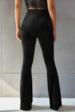 Ribbed High Waist Flare Pants elegancydose