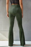 Ribbed High Waist Flare Pants elegancydose
