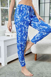 Shiny Tie-Dye Drawstring Waist Joggers with Pockets elegancydose