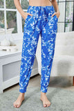 Shiny Tie-Dye Drawstring Waist Joggers with Pockets elegancydose