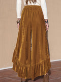 Slit Ruffled Wide Leg Pants elegancydose