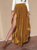 Slit Ruffled Wide Leg Pants elegancydose