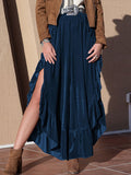 Slit Ruffled Wide Leg Pants elegancydose