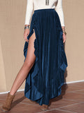 Slit Ruffled Wide Leg Pants elegancydose