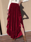 Slit Ruffled Wide Leg Pants elegancydose