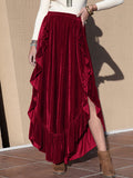 Slit Ruffled Wide Leg Pants elegancydose