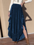 Slit Ruffled Wide Leg Pants elegancydose