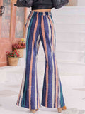 Striped Flare Leg Pants elegancydose