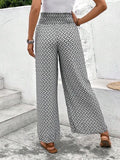 Tied Printed Wide Leg Pants elegancydose