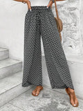 Tied Printed Wide Leg Pants elegancydose
