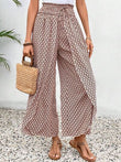 Tied Printed Wide Leg Pants elegancydose