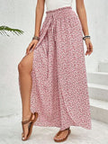 Tied Printed Wide Leg Pants elegancydose