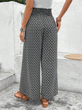 Tied Printed Wide Leg Pants elegancydose