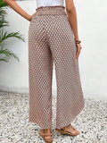 Tied Printed Wide Leg Pants elegancydose