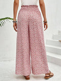 Tied Printed Wide Leg Pants elegancydose