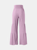Tied Ruched Wide Leg Pants elegancydose