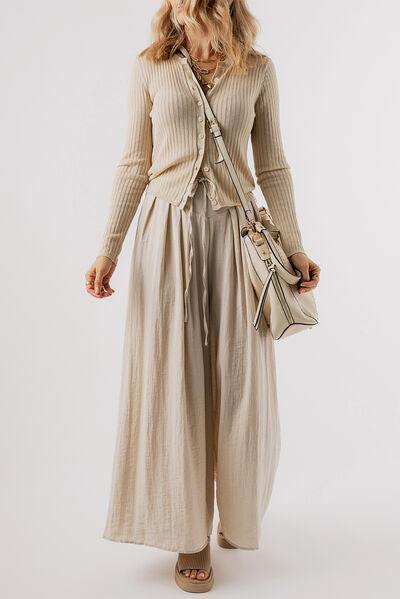 Tied Wide Leg Pants elegancydose