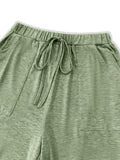 Tied Wide Leg Pants with Pockets elegancydose
