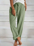 Tied Wide Leg Pants with Pockets elegancydose