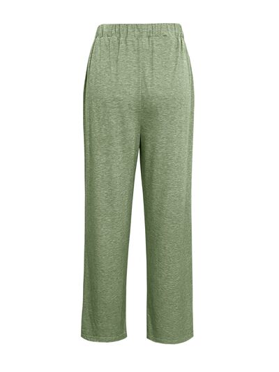 Tied Wide Leg Pants with Pockets elegancydose