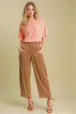 Umgee Elastic Waist Baggy Fit Pants with Pockets elegancydose