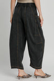 Umgee Elastic Waist Baggy Fit Pants with Pockets elegancydose